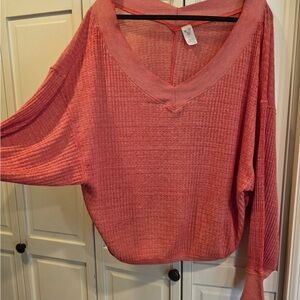 We The Free Red Knit Top